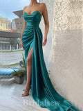 Mermaid Strapless Unique New Elegant Formal Long Stylish Evening Prom Dresses, PD1232