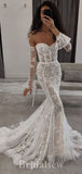 Mermaid Unique Elegant Stylish Vintage Dream Beach Long Wedding Dresses WD534