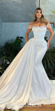 Mermaid Unique Elegant Vintage Dream Beach Long Wedding Dresses WD492