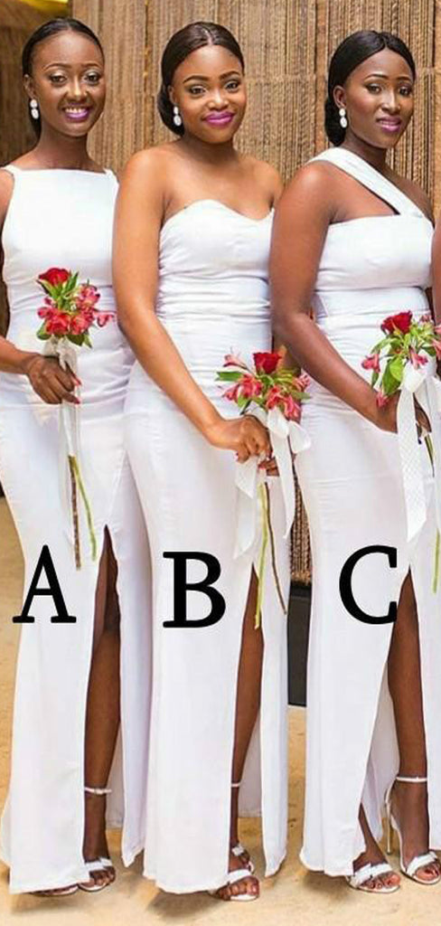 Mismacthed Off White Mermaid Long Bridesmaid Dresses BD008