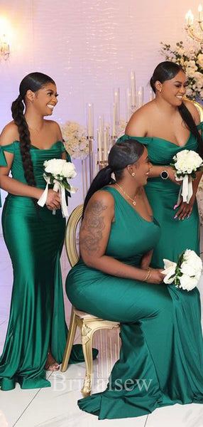 green bridesmaid dresses bad luck Mismatched Emerald Green Mermaid Popular Elegant Long Formal Bridesmai –  bridalsew main image 0