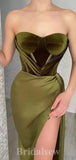 New Best Stylish Strapless Slit Mermaid Elegant Long Women Evening Prom Dresses PD796