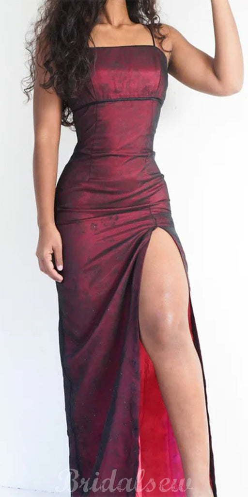 New Mermaid Spaghetti Straps Vintage Stylish Long Women Party Evening Prom Dresses PD1006