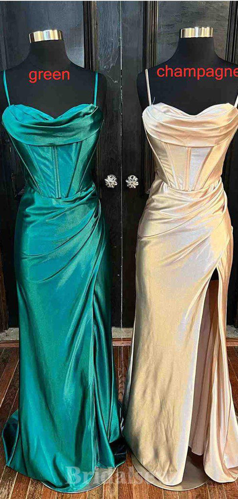 New Popular Best Spaghetti Straps Stylish Unique Mermaid Long Party Evening Prom Dresses, PD1260