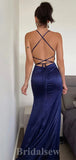 New Simple Spaghetti Straps Long Mermaid Stylish Modest Evening Prom Dresses PD944