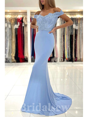 Off the Shoulder Stylish New Long Mermaid Party Evening Prom Dresses PD951