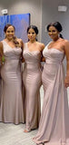 One Shoulder Mermaid Most Popular Elegant Long Formal Bridesmaid Dresses BD133
