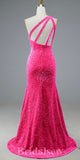 One Shoulder Sequin Sparkly New Mermaid Glitter Popular Long Party Evening Prom Dresses PD970