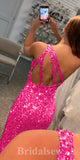 One Shoulder Sequin Sparkly New Mermaid Glitter Popular Long Party Evening Prom Dresses PD970
