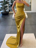 Popular Mermaid Formal Black Girls Slay Elegant Evening Modest Long Prom Dresses PD475