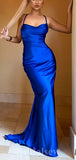 Popular Modest Mermaid Royal Blue Sexy Simple Evening Long Prom Dresses PD166