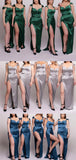 Red Green Cap Sleeves Satin Unique Plus Size Elegant Long Beach Formal Bridesmaid Dresses BD230