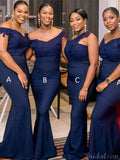 Royal Blue Mismatched Mermaid Elegant Bridesmaid Dresses BD025