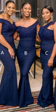 Royal Blue Mismatched Mermaid Elegant Bridesmaid Dresses BD025