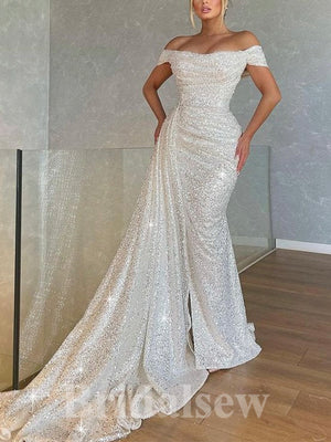 Sequin Sparkly Mermaid Modest Long Party Women Prom Dresses, Fashion Evening Dress PD682