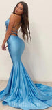 Simple Mermaid Modest Straps Best Long Elegant Evening Prom Dresses PD1028