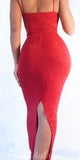 Simple Mermaid Red Spaghetti Straps Modest Stylish Long Women Party Evening Prom Dresses PD1002