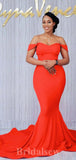 Simple Plus Size Long Mermaid Stylish Modest Elegant Evening Prom Dresses PD939