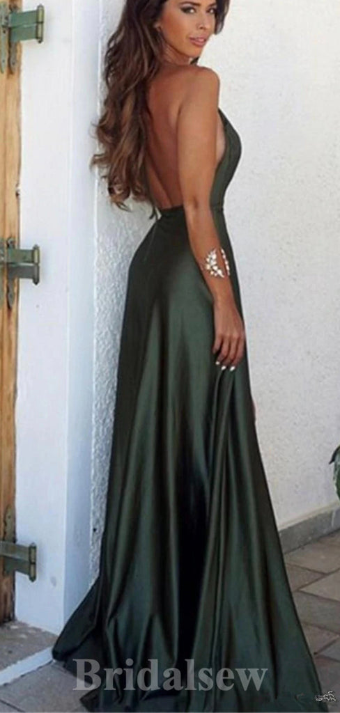 Simple Popular Straps Slit Summer Unique Elegant Party Long Women Evening Prom Dresses PD889