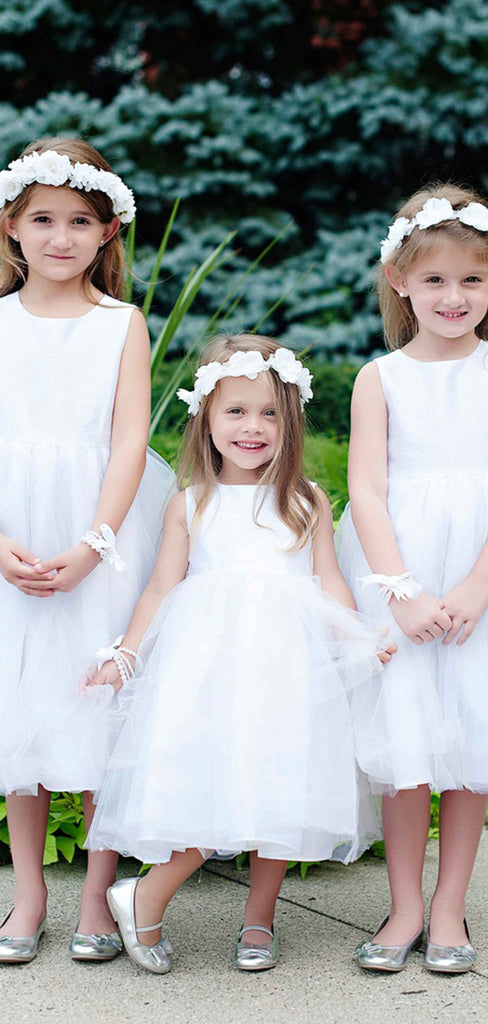 Simple Sleeves Cute Cinderella Princess Flower Girl Dresses FG009