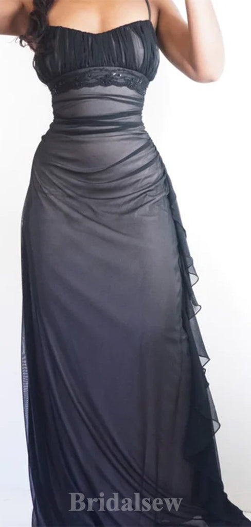 Spaghetti Straps Elegant Mermaid Best Modest Long Party Evening Prom Dresses PD1349
