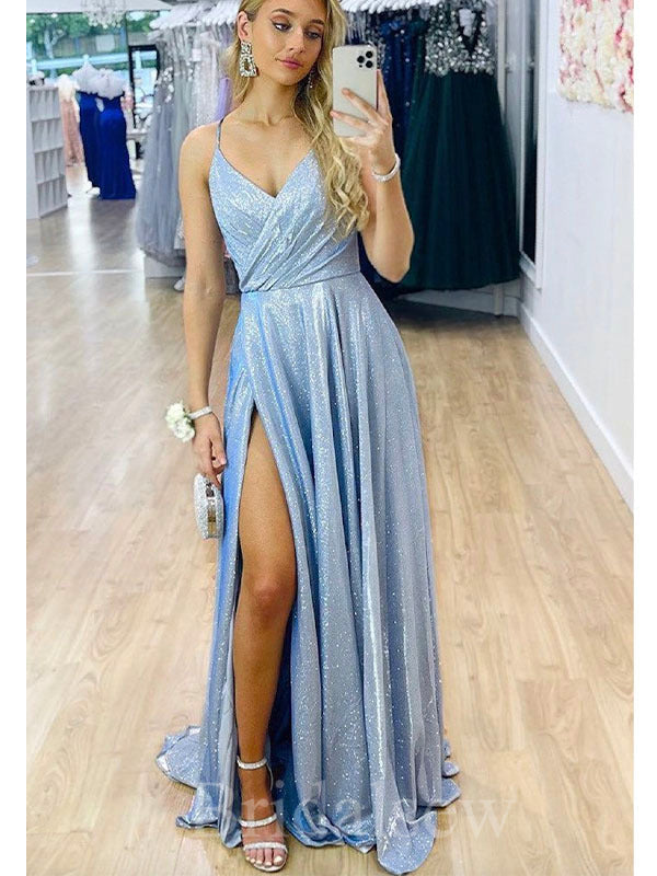 Sparkly Sequin Straps Glitter Mermaid Elegant Modest Women Long Evening Prom Dresses PD620