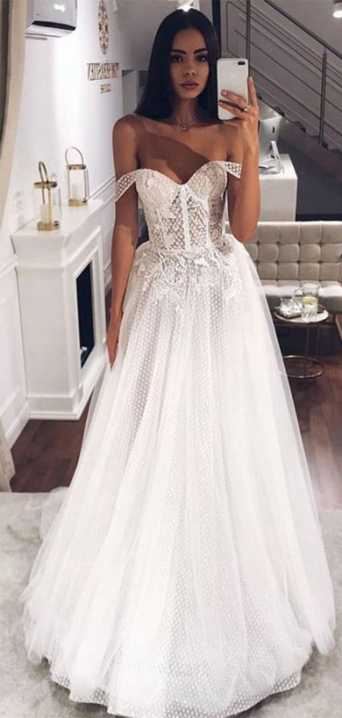 Unique Design A-line Garden Fairy Long Wedding Dresses, Bridal Gown WD164