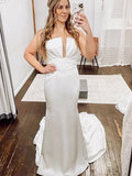 Unique Design Simple Mermaid Vintage Dream Beach Long Wedding Dresses WD214