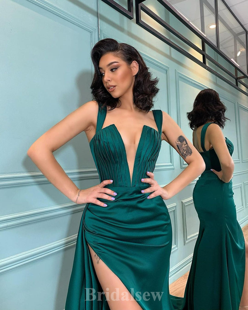 Unique New Sexy Mermaid Stylish Custom Long Party Evening Prom Dresses PD960