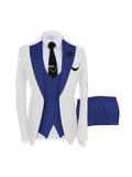 3 Piece Blazer Vest Pants Set, Party Business Banquet Groomsmen Men Stylish Suit Set, MS004