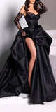 A-line Black Prom Gown, Vintage Modest Popular Elegant Evening Formal Long Prom Dresses PD1425