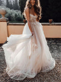 A-line Fairy Unique Elegant Stylish Vintage Dream Beach Long Wedding Dresses WD535