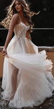 A-line Fairy Unique Elegant Stylish Vintage Dream Beach Long Wedding Dresses WD535