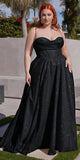 A-line Green Black Popular Spaghetti Straps Elegant Fashion Party Evening Long Prom Dresses PD044