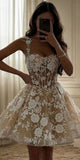 A-line Lace Popular Short Custom Garden Beach Dream Vintage Wedding Dresses WD564
