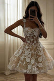 A-line Lace Popular Short Custom Garden Beach Dream Vintage Wedding Dresses WD564