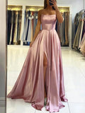 A-line Pink Straps New Chic Fairy Long Women Party Evening Prom Dresses PD992