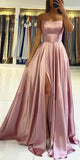 A-line Pink Straps New Chic Fairy Long Women Party Evening Prom Dresses PD992