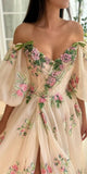 A-line Princess Garden Stylish Party Modest Women Evening Long Prom Dresses PD1529