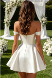 A-line Satin Short Custom Garden Beach Dream Vintage Long Wedding Dresses WD562