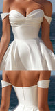 A-line Satin Short Custom Garden Beach Dream Vintage Long Wedding Dresses WD562