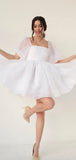 A-line Simple Hot Sale Fairy Unique Dream Beach Vintage Short Wedding Dresses WD022