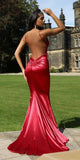 Black Mermaid Elegant Satin Party Modest Women Evening Long Prom Dresses PD1506