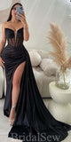 Black Mermaid Strapless Fashion Stylish Elegant Evening Formal Long Prom Dresses PD1456