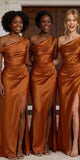 Custom New Popular Satin Sleevless Mermaid Long Beach Formal Bridesmaid Dresses BD252