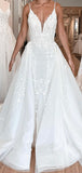 Elegant Custom Formal Detachable Garden Beach Dream Vintage Long Wedding Dresses WD547