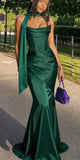 Green Strapless Mermaid Party Modest Elegant Women Evening Long Prom Dresses PD1534