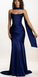Green Strapless Mermaid Party Modest Elegant Women Evening Long Prom Dresses PD1534