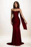 Green Strapless Mermaid Party Modest Elegant Women Evening Long Prom Dresses PD1534