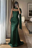 Green Strapless Mermaid Party Modest Elegant Women Evening Long Prom Dresses PD1534
